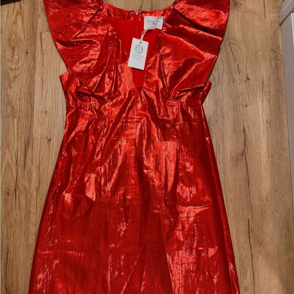 Shimmering Red Mini Dress